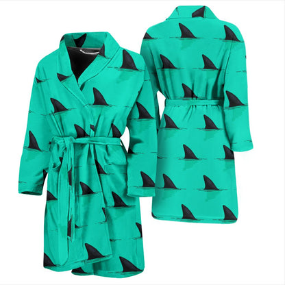 Shark Fin Pattern Men Bath Robe