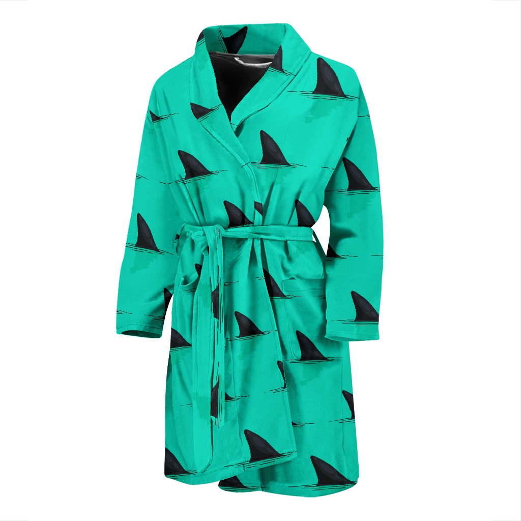 Shark Fin Pattern Men Bath Robe
