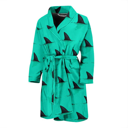 Shark Fin Pattern Men Bath Robe