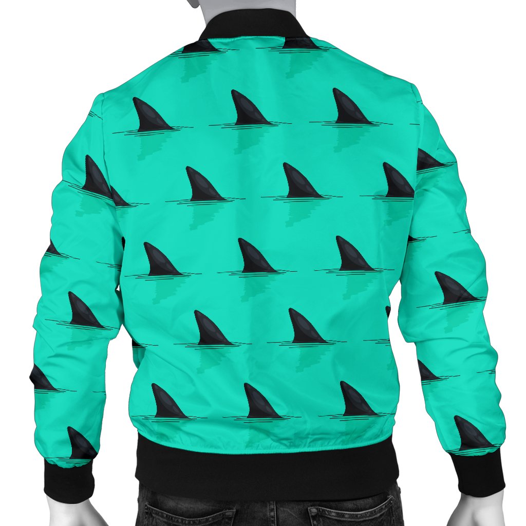 Shark Fin Pattern Men Casual Bomber Jacket