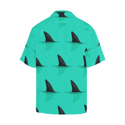 Shark Fin Pattern Men Hawaiian Shirt