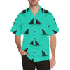 Shark Fin Pattern Men Hawaiian Shirt