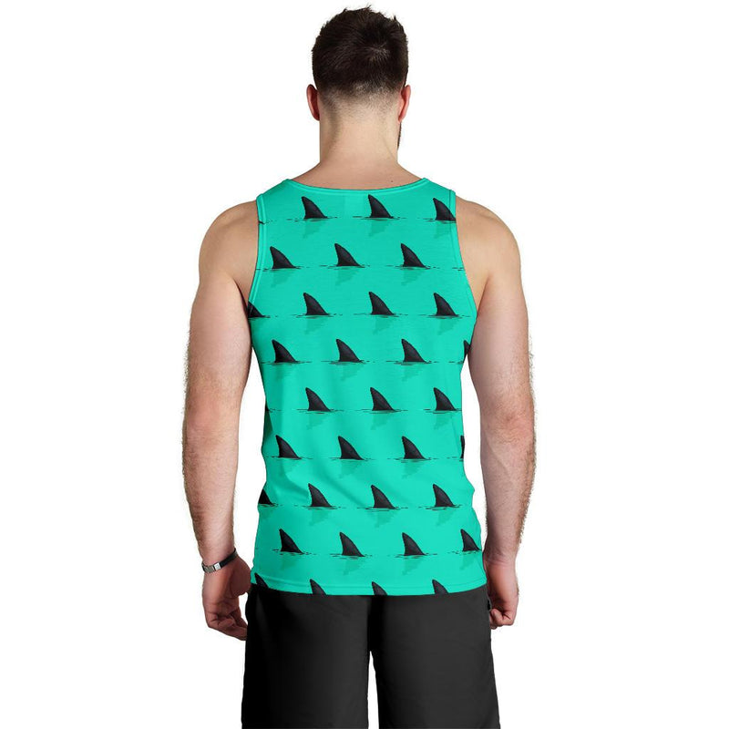 Shark Fin Pattern Men Tank Top