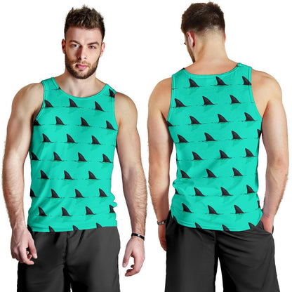 Shark Fin Pattern Men Tank Top