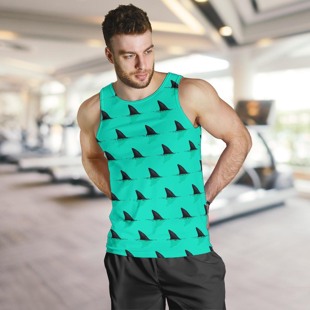 Shark Fin Pattern Men Tank Top