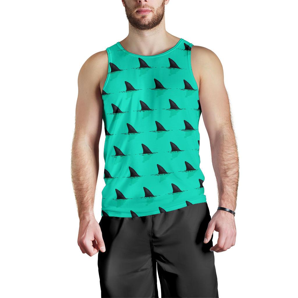 Shark Fin Pattern Men Tank Top