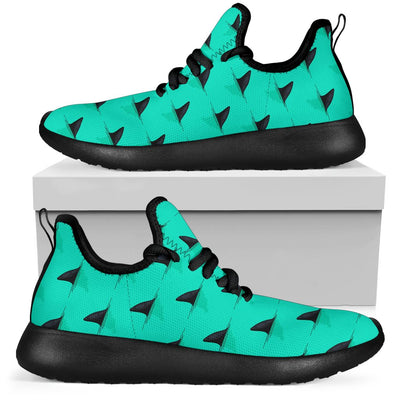 Shark Fin Pattern Mesh Knit Sneakers Shoes