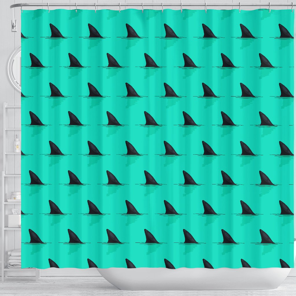 Shark Fin Pattern Shower Curtain