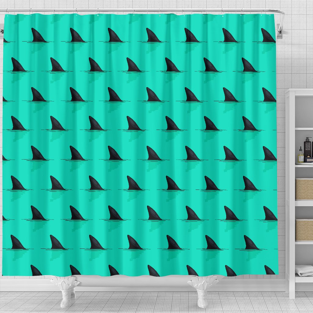 Shark Fin Pattern Shower Curtain