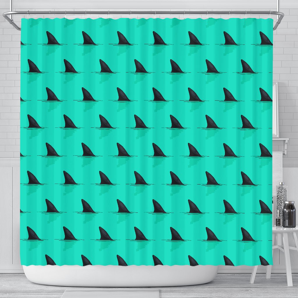Shark Fin Pattern Shower Curtain