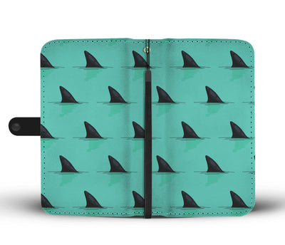 Shark Fin Pattern Wallet Phone Case