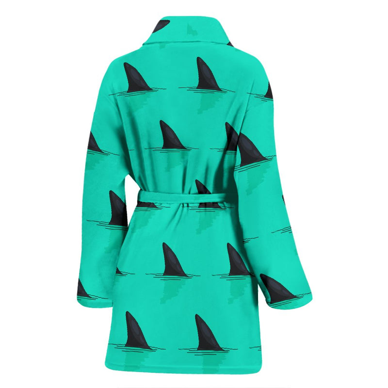 Shark Fin Pattern Women Bath Robe