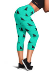 Shark Fin Pattern Women Capris