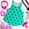 Shark Fin Pattern Women Racerback Tank Top