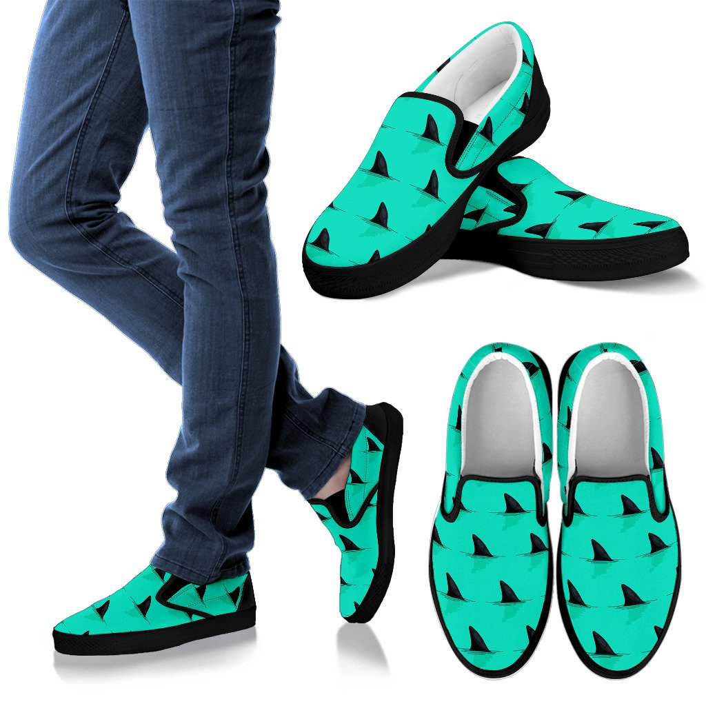 Shark Fin Pattern Women Slip On Shoes