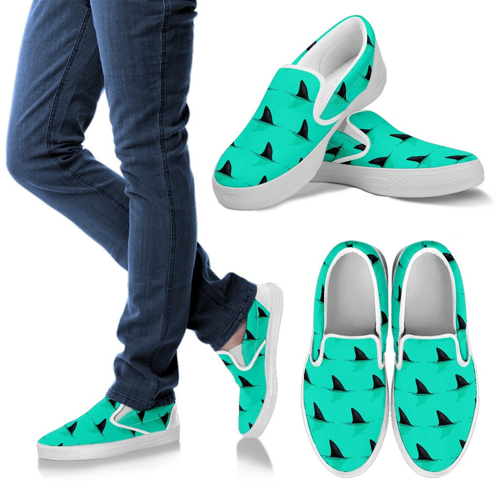 Shark Fin Pattern Women Slip On Shoes