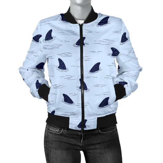 Shark Fin Women Casual Bomber Jacket