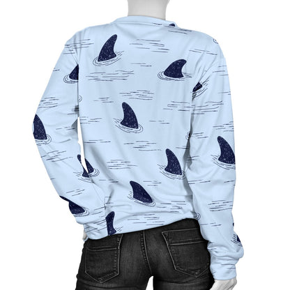 Shark Fin Women Crewneck Sweatshirt