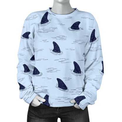 Shark Fin Women Crewneck Sweatshirt