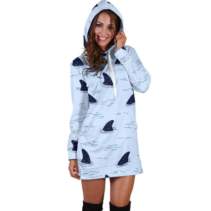 Shark Fin Women Hoodie Dress