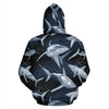 Shark Print Pattern All Over Print Hoodie