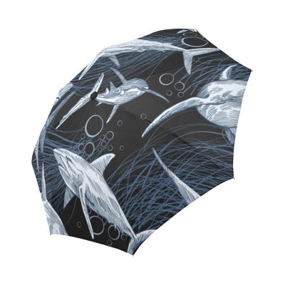 Shark Print Pattern Automatic Foldable Umbrella