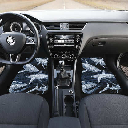 Shark Print Pattern Car Floor Mats