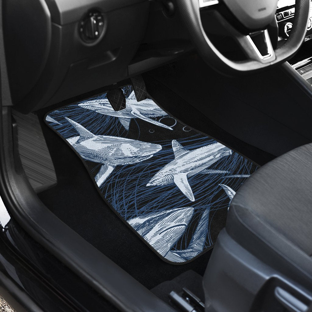 Shark Print Pattern Car Floor Mats