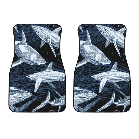 Shark Print Pattern Car Floor Mats