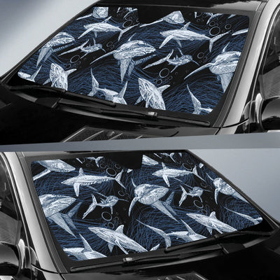 Shark Print Pattern Car Sun Shade-JorJune