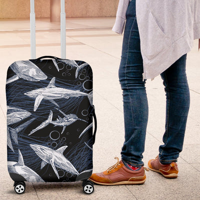 Shark Print Pattern Luggage Cover Protector