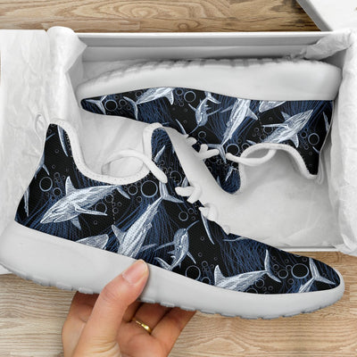 Shark Print Pattern Mesh Knit Sneakers Shoes