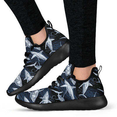 Shark Print Pattern Mesh Knit Sneakers Shoes