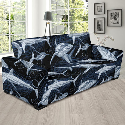 Shark Print Pattern Sofa Slipcover-JORJUNE.COM