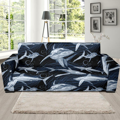 Shark Print Pattern Sofa Slipcover-JORJUNE.COM