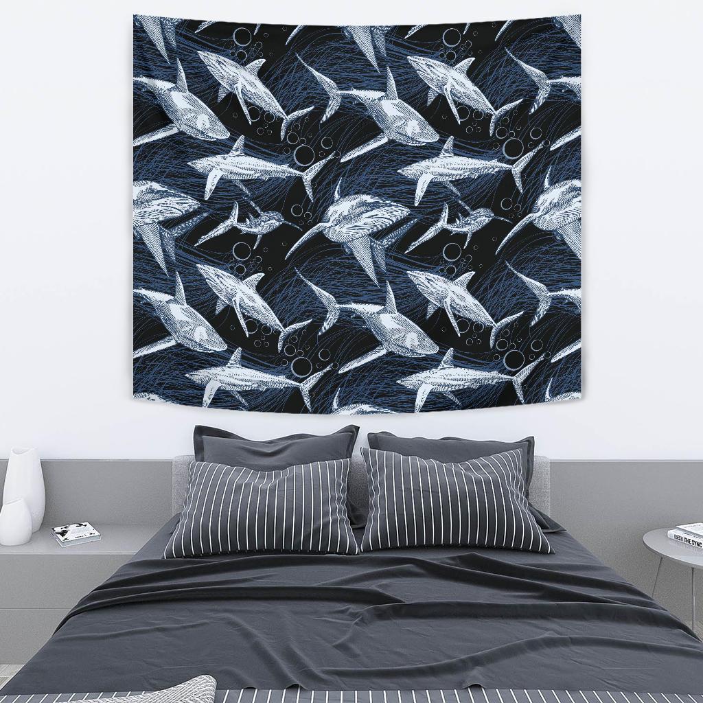 Shark Print Pattern Tapestry