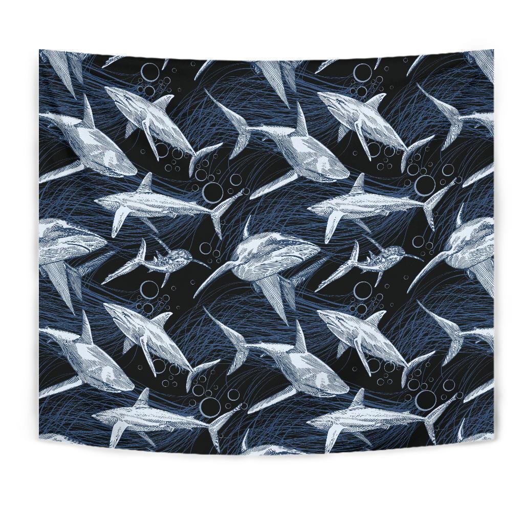 Shark Print Pattern Tapestry