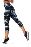 Shark Print Pattern Women Capris