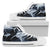 Shark Print Pattern Women High Top Shoes