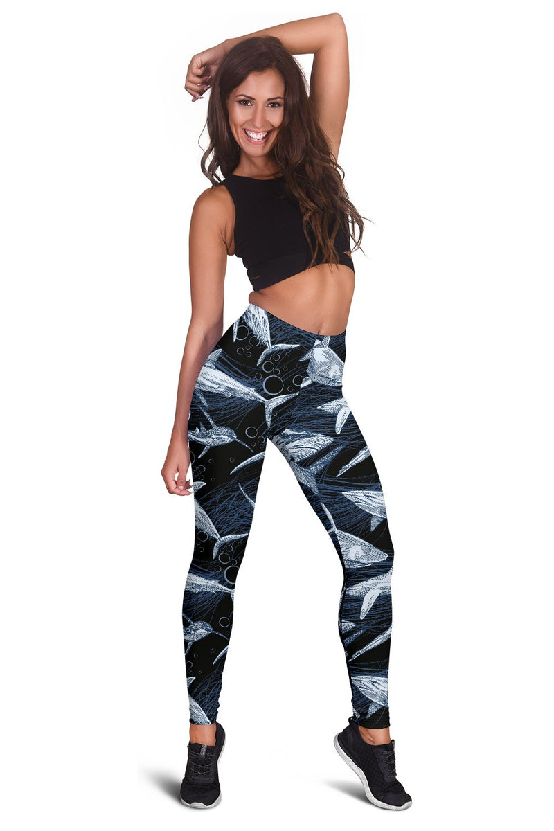 Shark Print Pattern Women Leggings