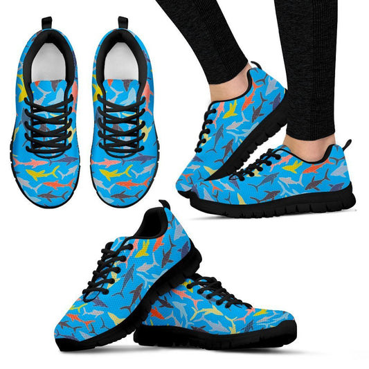 Sharks Pattern Women Sneakers