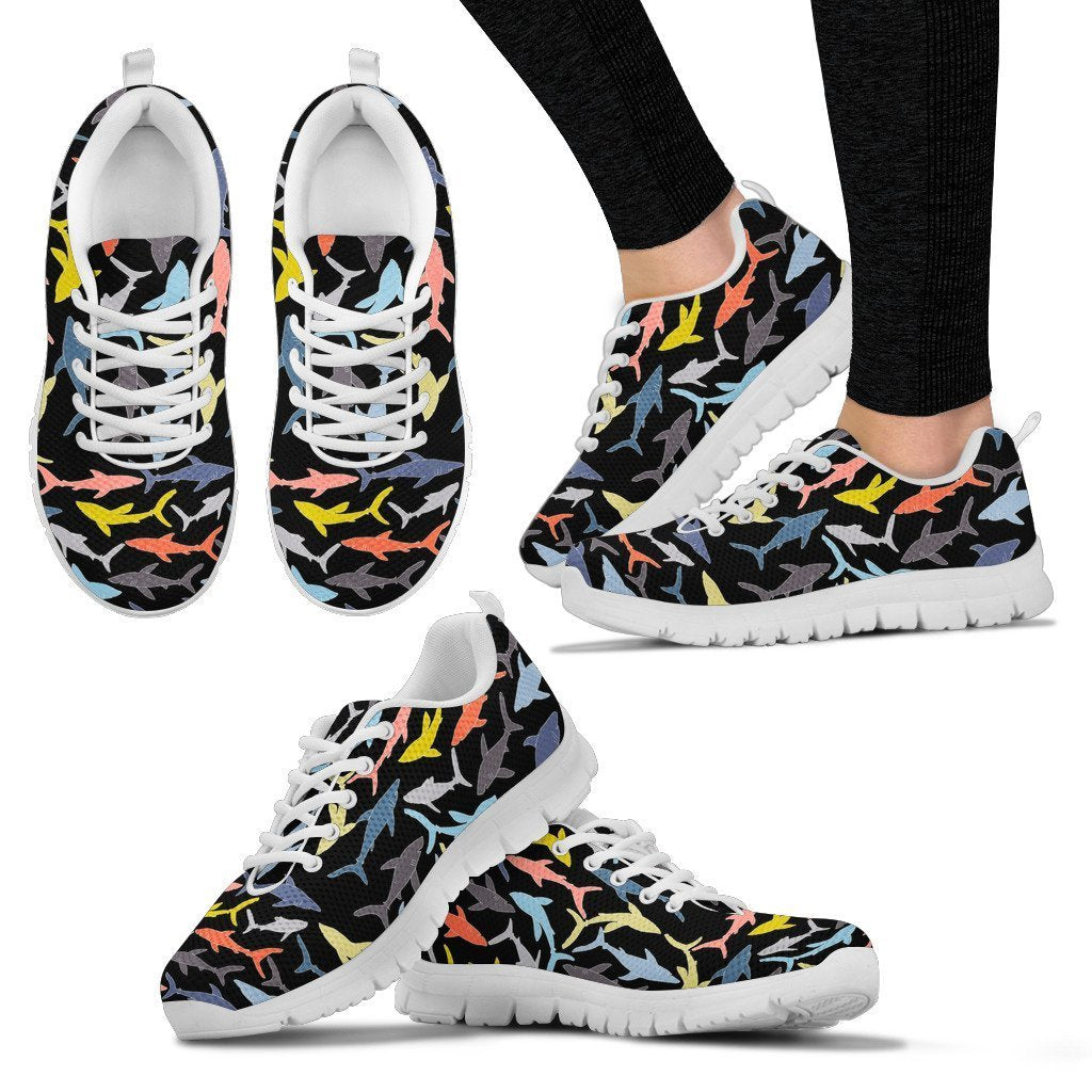 Sharks Pattern Women Sneakers