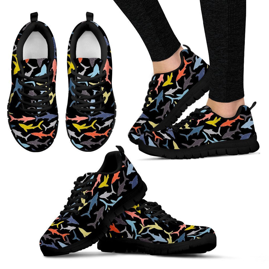 Sharks Pattern Women Sneakers