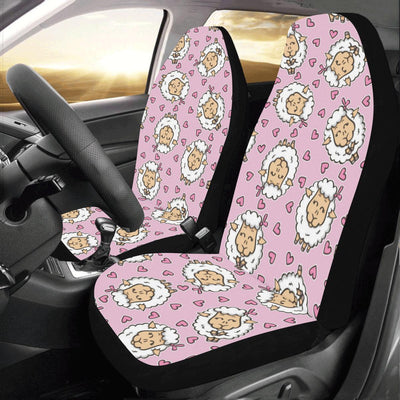 Sheep Cute Pattern Print Design 01 Car Seat Covers (Set of 2)-JORJUNE.COM