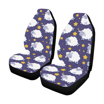 Sheep Pattern Print Design 03 Car Seat Covers (Set of 2)-JORJUNE.COM