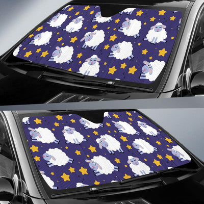 Sheep Pattern Print Design 03 Car Sun Shades-JORJUNE.COM