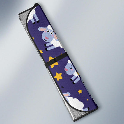 Sheep Pattern Print Design 03 Car Sun Shades-JORJUNE.COM