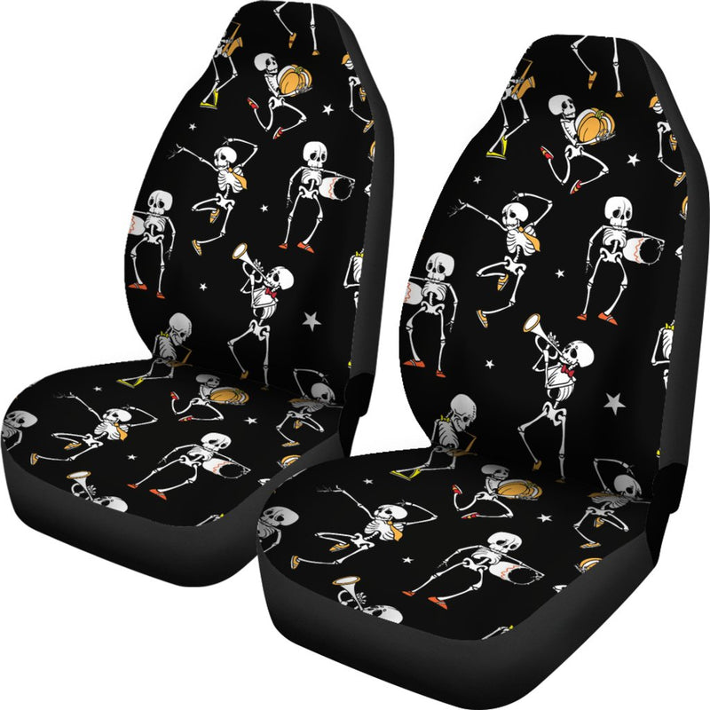 Skeleton Dance Print Universal Fit Car Seat Covers