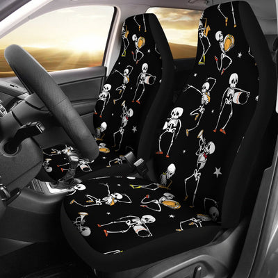 Skeleton Dance Print Universal Fit Car Seat Covers