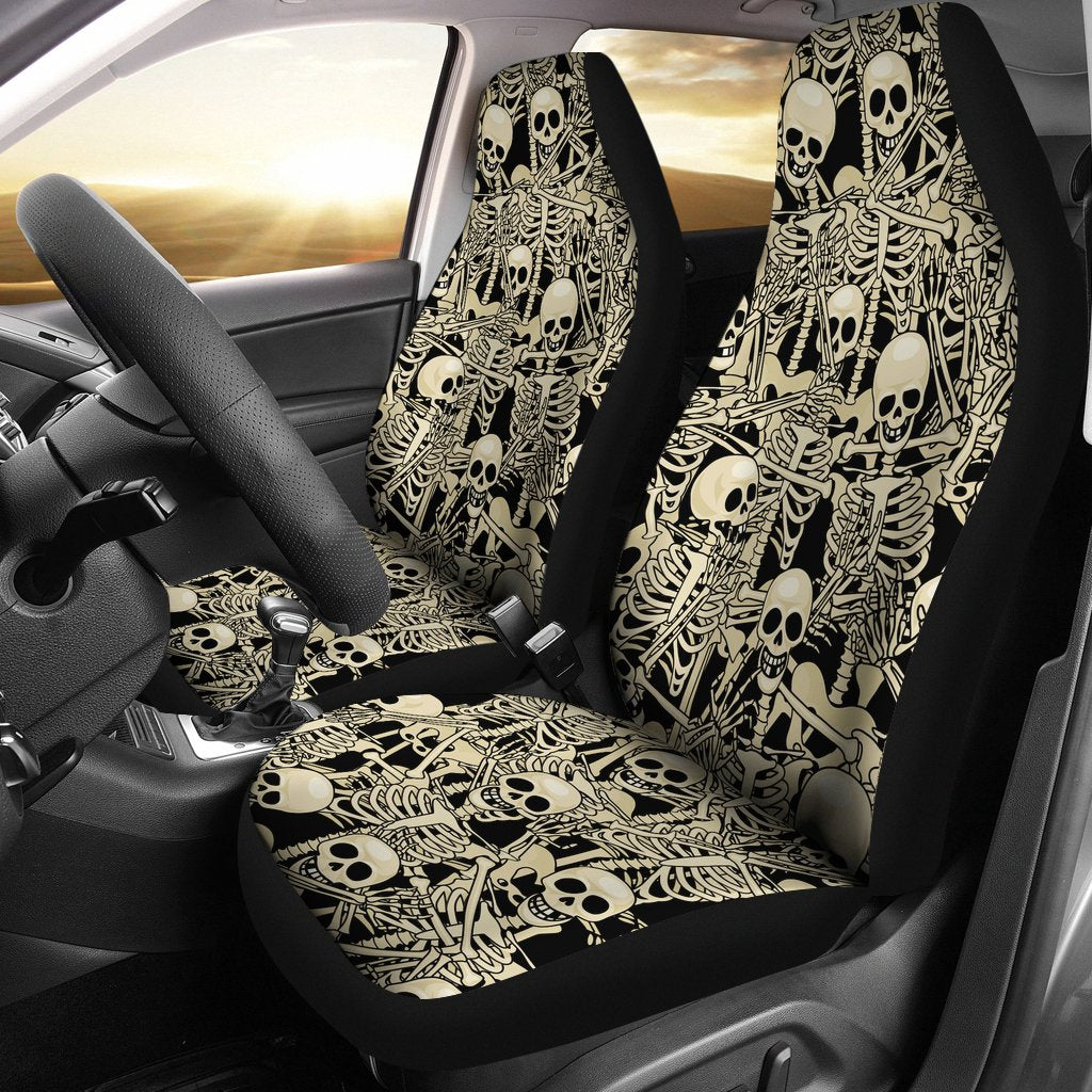 Skeleton Design Print Universal Fit Car Seat Covers